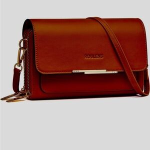 Roulens Tan Crossbody Wallet Purse/Bag